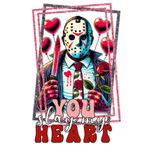 Load image into Gallery viewer, You Slay My Heart - Jason Voorhees Card Style Valentine's Shirt