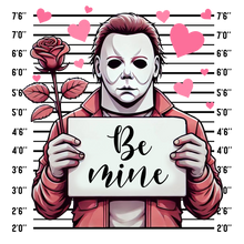 Load image into Gallery viewer, Be Mine - Michael Myers Mugshot Horror Valentine's Shirt