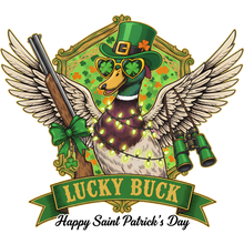Load image into Gallery viewer, Lucky Buck - St. Patrick's Day Duck Hunting T-Shirt