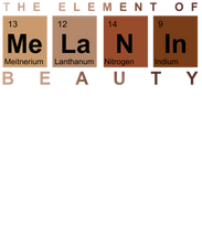Load image into Gallery viewer, The Element of Melanin Beauty T-Shirt - Periodic Table Design