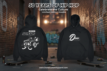 Load image into Gallery viewer, 50 Years Hip Hop Hoodie White - Front &amp; Back