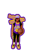 Load image into Gallery viewer, Basketball player in a purple uniform with 'Double Digit Era' text holding a basketball.