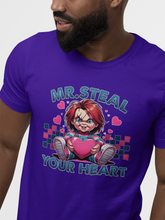 Load image into Gallery viewer, Mr. Steal Your Heart - Chucky Horror Valentine's Shirt