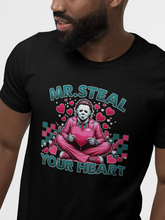 Load image into Gallery viewer, Mr. Steal Your Heart - Michael Myers Horror Valentine's Shirt