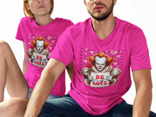 Load image into Gallery viewer, Be My Love - Pennywise Mugshot Horror Valentine's Shirt