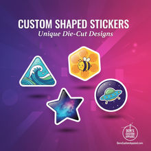 Load image into Gallery viewer, Custom Shaped Stickers Ad 1