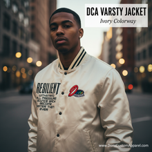 Load image into Gallery viewer, DCA Varsity Jacket - Ivory