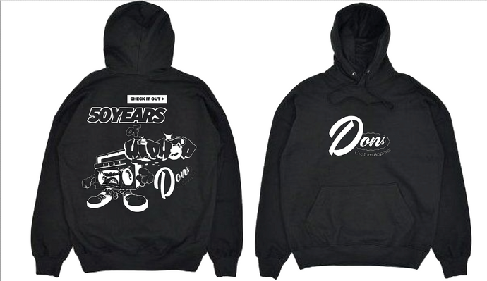 50 years of hiphop hoodie - Dons Custom Apparel