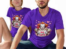Load image into Gallery viewer, Be My Love - Pennywise Mugshot Horror Valentine's Shirt