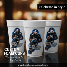 Load image into Gallery viewer, Jah's Birthday foam cups - new fonts