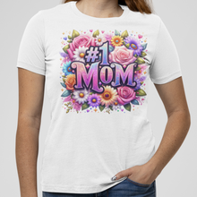 Load image into Gallery viewer, #1 Mom Shirt | Mothers Day Floral DTF Print