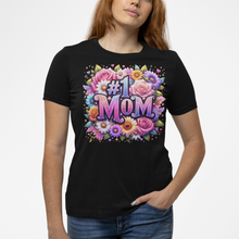 Load image into Gallery viewer, #1 Mom Shirt | Mothers Day Floral DTF Print