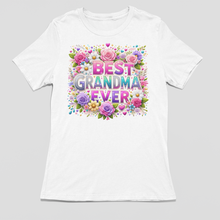 Load image into Gallery viewer, Best Grandma Ever Shirt | Mothers Day Floral DTF Print