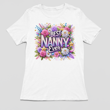 Load image into Gallery viewer, Best Nanny Ever Shirt | Mothers Day Floral DTF Print