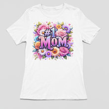 Load image into Gallery viewer, #1 Mom Shirt | Mothers Day Floral DTF Print