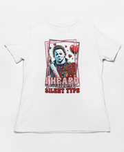 Load image into Gallery viewer, I Heard You Like The Silent Type - Michael Myers Card Style Valentine's Shirt