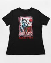 Load image into Gallery viewer, I Heard You Like The Silent Type - Michael Myers Card Style Valentine's Shirt