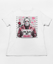 Load image into Gallery viewer, You Slay My Heart - Jason Mugshot Horror Valentine's Shirt