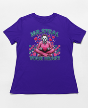 Load image into Gallery viewer, Mr. Steal Your Heart - Michael Myers Horror Valentine's Shirt