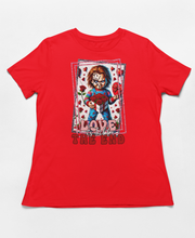 Load image into Gallery viewer, Love is Till The End - Chucky Card Style Valentine's Shirt