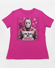 Load image into Gallery viewer, You Slay My Heart - Jason Mugshot Horror Valentine's Shirt