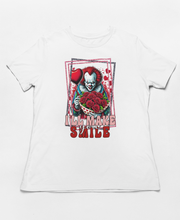 Load image into Gallery viewer, I'll Make You Smile - Pennywise Card Style Valentine's Shirt