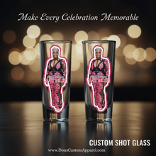 Load image into Gallery viewer, Nathlie birthday shot glass ad - alternate