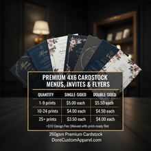 Load image into Gallery viewer, Premium 4x6 Cardstock Pricing Image v2