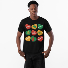 Load image into Gallery viewer, Black History Hearts T-Shirt - Inspirational Sayings