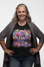 Load image into Gallery viewer, Best Nanny Ever Shirt | Mothers Day Floral DTF Print